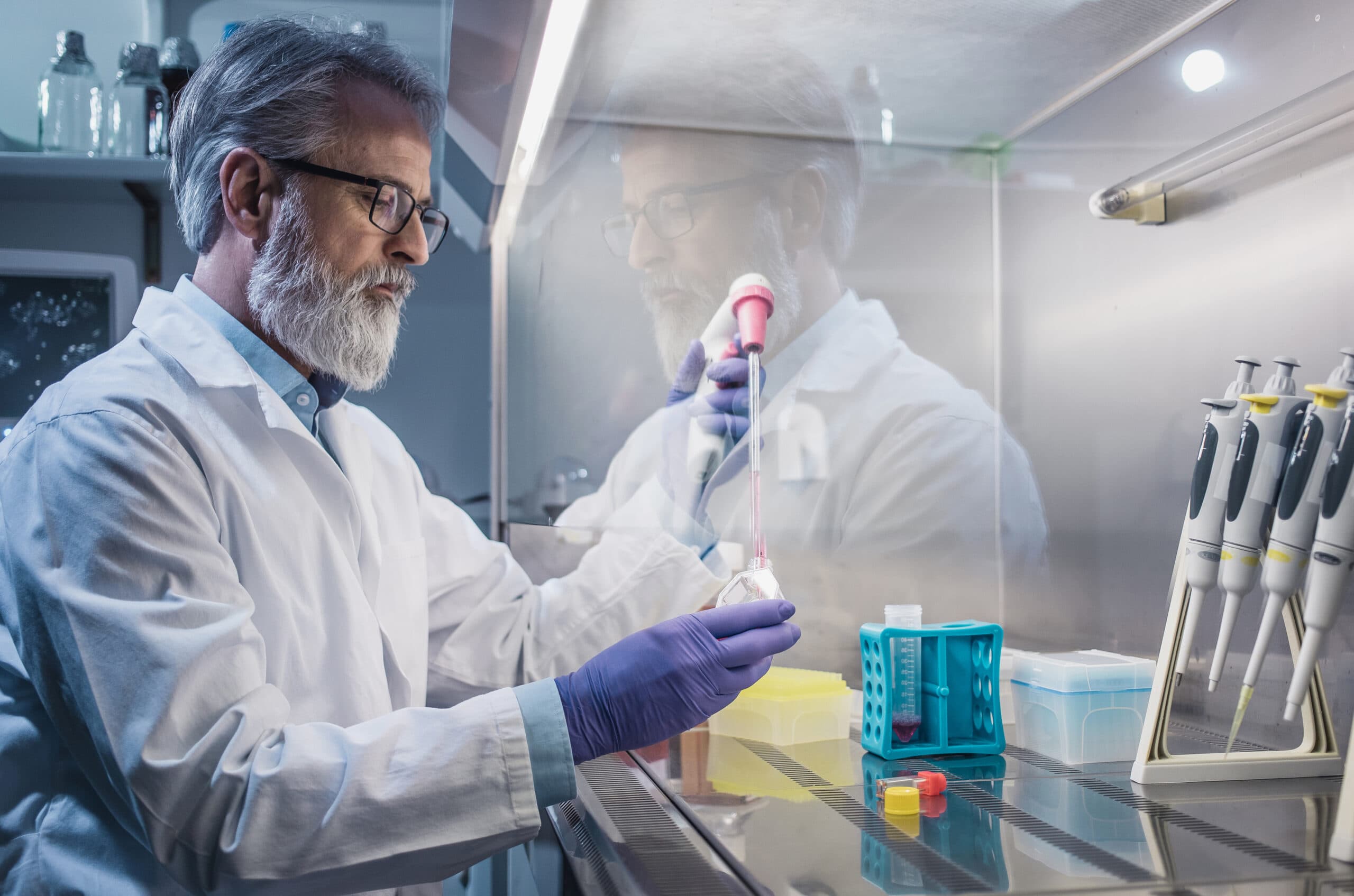 Scientist Working in The Fume Hood